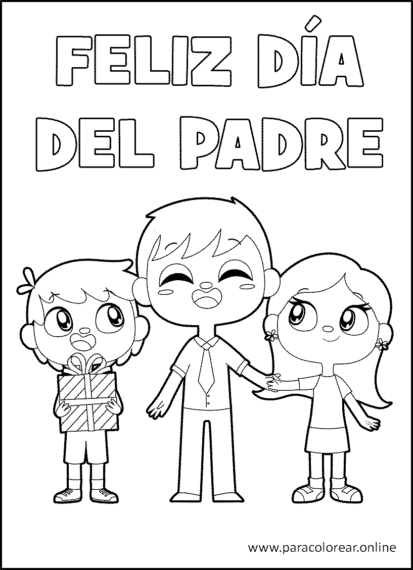 Dibujos del Día del padre para Colorear Imprimir y Pintar