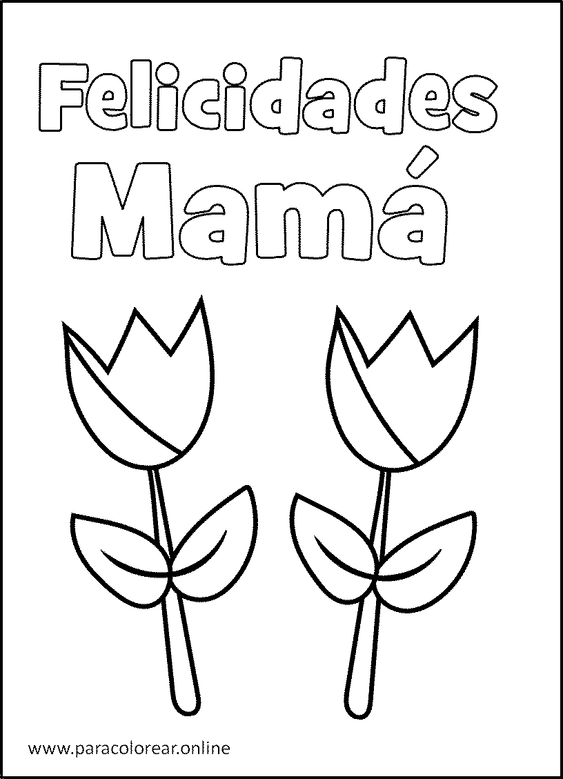 Dibujos Del Día De La Madre Para Colorear Imprimir Y Pintar 👩🌻🌺