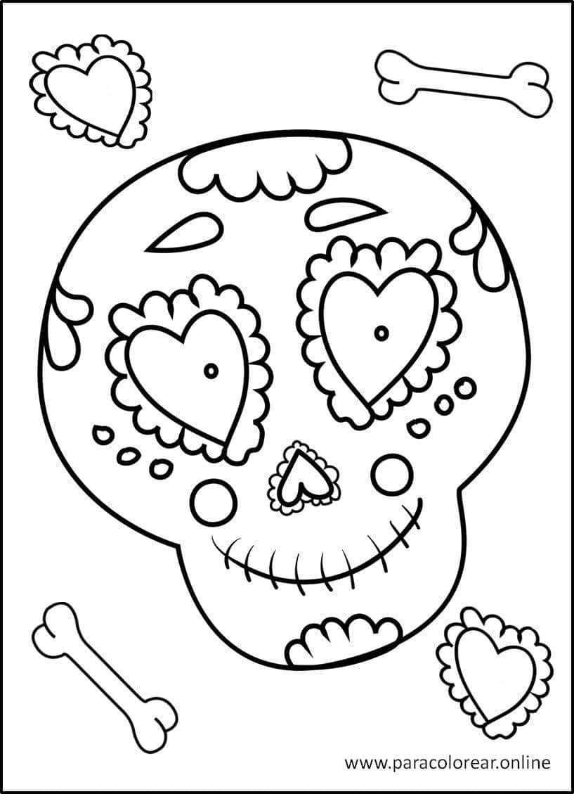 Los Mejores Dibujos De Día De Muertos Para Colorear Imprimir Y Pintar 