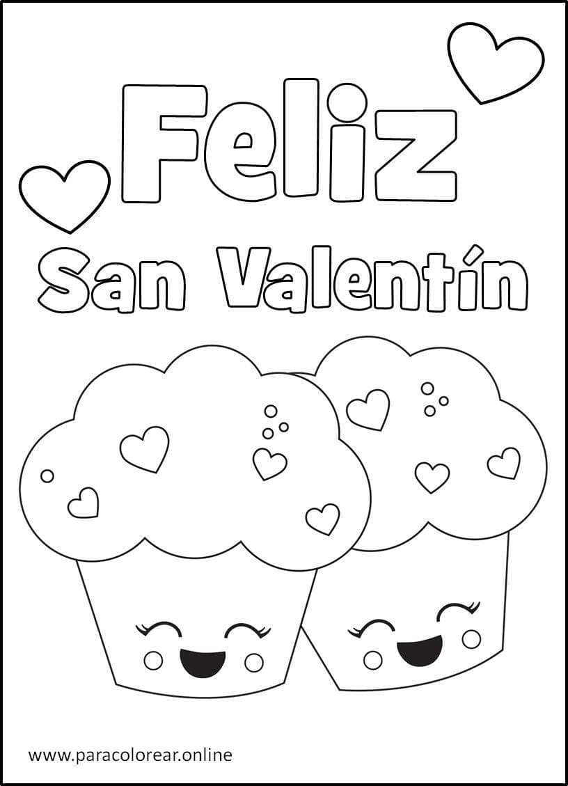 Dibujos del Día de San Valentín para Colorear Imprimir y Pintar 💘😍