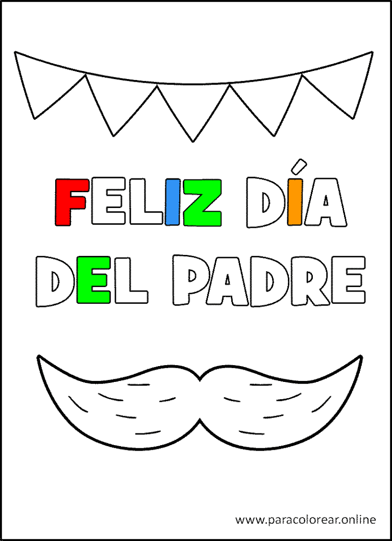 Dibujos del Día del Padre para colorear