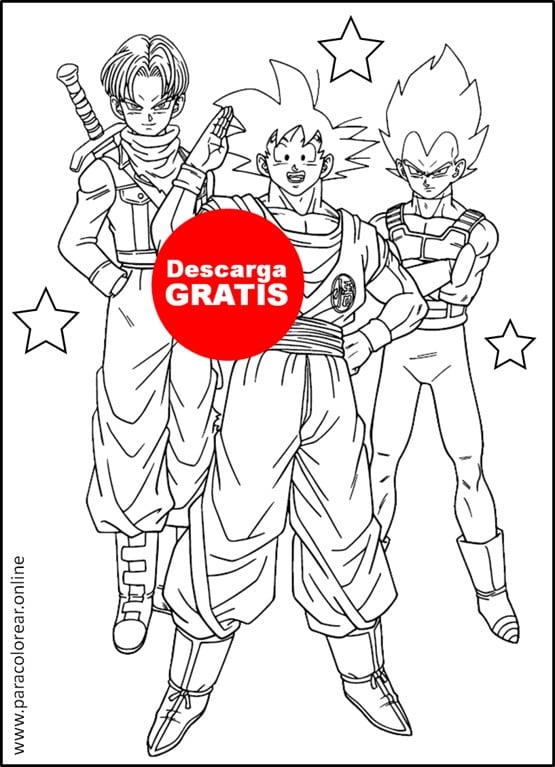 dibujos para colorear e imprimir de goku