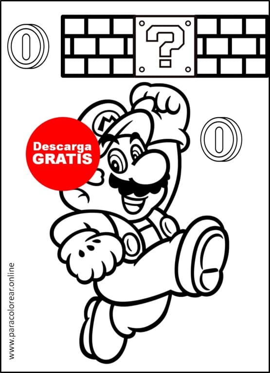 dibujos de mario bros para colorear imprimir