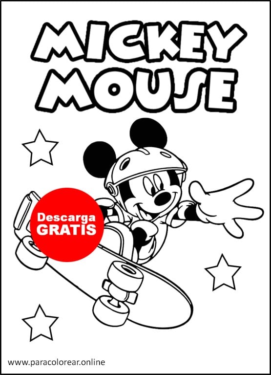 dibujos infantiles de mickey mouse para colorear