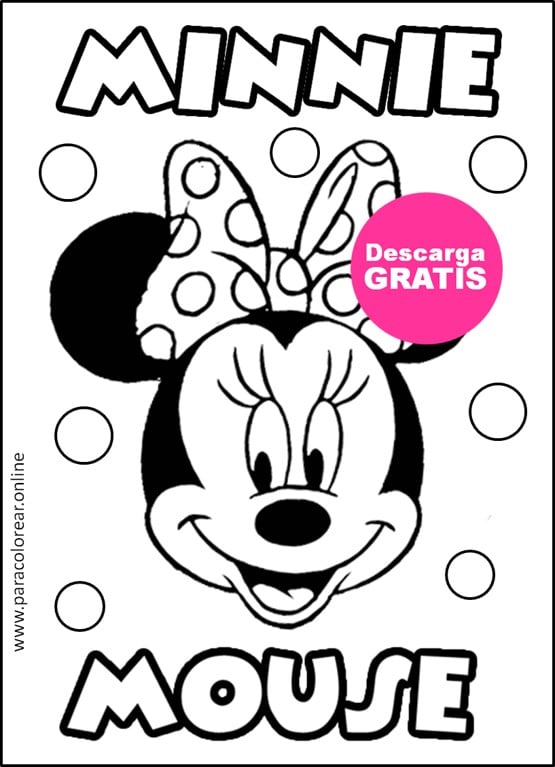 dibujos de cara de minnie para colorear gratis