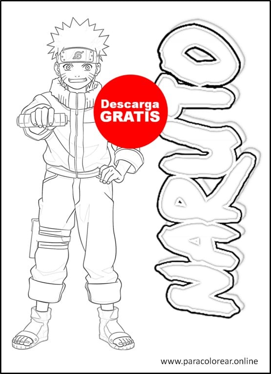 imprimir dibujos de naruto para colorear