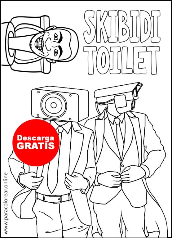 titan tv man dibujos de skibidi toilet para colorear