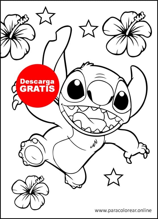 dibujos para colorear stitch kawaii