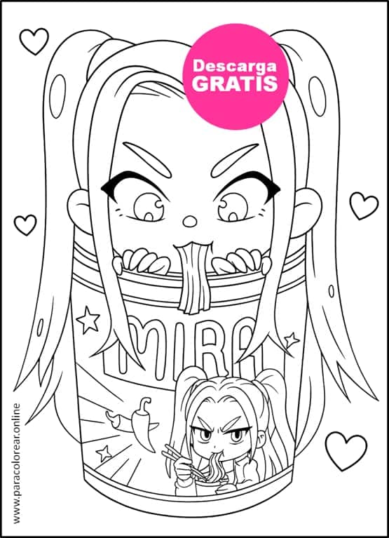 dibujos de kpop demon hunters para colorear