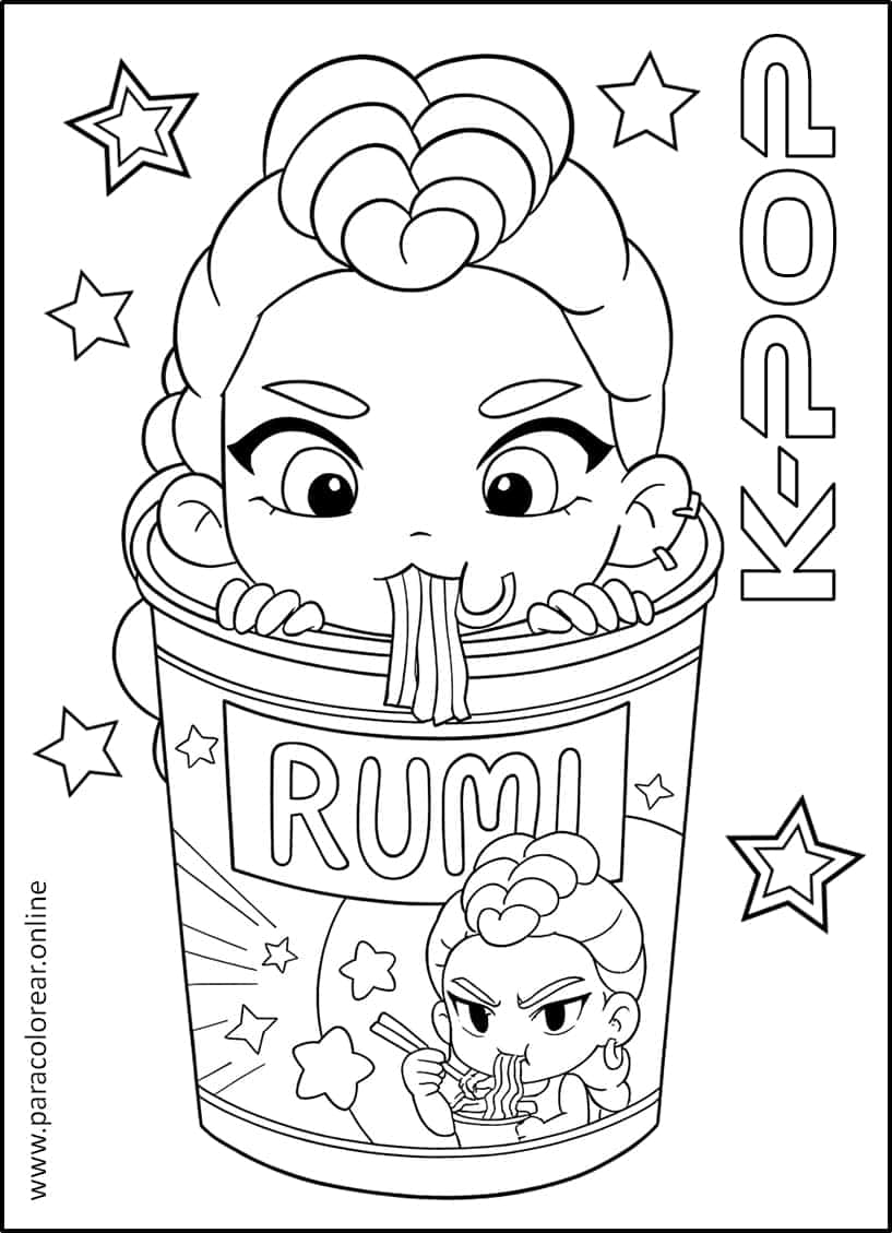 Dibujos De Kpop Demon Hunters Para Colorear Colorear